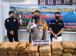 Polrestabes Medan Bekuk Empat Tersangka Jaringan Narkoba Antar Provinsi