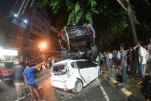 Kecelakaan  Beruntun Terjadi di Medan, Pengendara Selamat