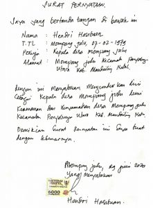 Kepala Desa Mompang Julu Mundur, Jalinsum Lancar