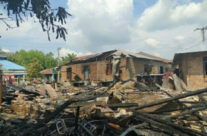 Diduga Arus Pendek, 6 Rumah di Paluta Terbakar