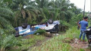 Bus Berlian Baru Masuk Jurang di Padanglawas Utara, 8 Orang Penumpang Luka-Luka