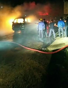 Mobil Pick Up Terbakar, Warga Kampung Darek, Sidimpuan, Hoboh