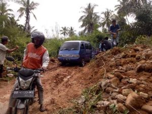 Sempat Tertutup Longsor, Akses Jalan Nasional di Muara Mais Madina, Sudah Normal