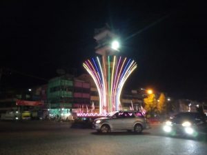 Ahirnya, Lampu Hias di Tugu Air Mancur Padangsidimpuan Menyala Lagi