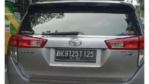 Viral, Nopol Mobil di Medan Delapan Angka