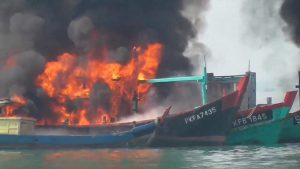 Curi Ikan, 6 Kapal Berbendera Malaysia Ditenggemkan di Belawan