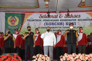 Hadiri Pelantikan Korcam KONI, ini Pesan Bupati Tapsel