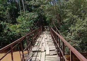 Miris, Bertahun-tahun Jembatan Penghubung Antar Desa di Batahan Tidak Diperbaiki