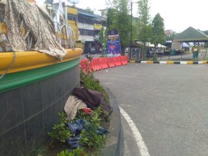 Catat, Hanya ada Dizaman Wali Kota Irsan, Bundaran Alaman Bolak DijadikanTempat Jemuran
