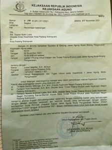 Heboh! Kadis Kesehatan Padangsidimpuan Laporkan Kajari ke Kejaksaan Agung