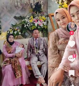 Dengan Kesabaran Seorang Istri Dampingi Suaminya di Pelaminan