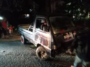 Ini Kronologis Mobil Pick Up “Nyemplung” di Padangsidimpuan