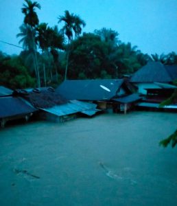 Hujan Deras, Puluhan Rumah Tenggelam di Desa Sigambo-gambo, Tapteng