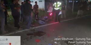 Tengah Malam, Dua Pengendara Tewas Kecelakaan di Padang Bolak, Paluta