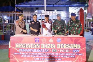 Wujudkan Zero Halinar, Tim Razia Gabungan Geledah Kamar WBP di Lapas Tebing Tinggi, Sumut