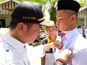 Pertama Dilatih TNI, Anggota Paskibra Desa Tabuyung Dikukuhkan
