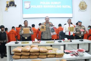 Dalam 6 Hari, Polres Madina Ungkap 25 Kasus Narkoba dan Tangkap 32 Tersangka