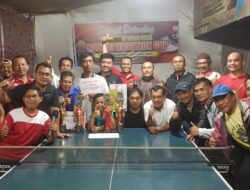 Turnamen Tenis Meja Rusydi Nasution Cup I Ditutup, Wildan Prismana Keluar sebagai Juara