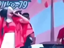 Viral! Biduan Ngamuk dan Lempar Mikrofon Setelah Disawer di Dada saat Perayaan HUT RI