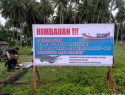 Buaya Kembali Muncul di Sungai Natal Madina, Warga Pasang Spanduk, BKSDA Tunggu Surat
