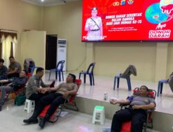 Peringati Hari Jadi ke-73 Humas Polri, Sejumlah Personel Donor Darah
