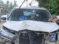Breaking News:  Mobil Anggota KPU Palas Kecelakaan, 2 Rumah Rusak