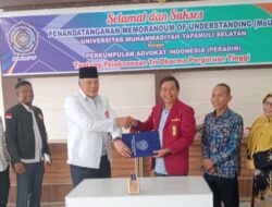 Jalin Kerjasama Dengan UM Tapsel, PERADIN: Ciptakan Advokat Handal dan Profesional