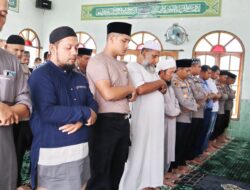Tiga Personel Gugur Dalam Tugas, Kapolres Padangsidimpuan Bersama Jajaran Gelar Salat Gaib