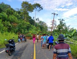 Jalinsum Pantai Barat di Tapsel Tertutup Longsor, Arus Lalu Lintas Lumpuh