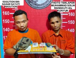 Tak Bertobat, 2 Orang Resedivis di Mandailing Natal Ditangkap lagi