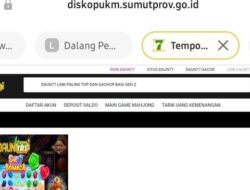 Heboh! Website Resmi DiskopUKM Sumut Tiba-Tiba Tampilkan Situs Judi Online
