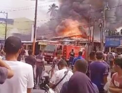 5 Kios 1 Rumah Terbakar di Sigiring-Giring, Sidimpuan