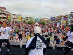 Belasan Ribua Warga Sidimpuan Ikuti Senam Sehat Germas Bersama Sihar Sitorus