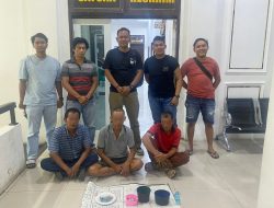 Asyik Guncang Dadu, Tiga Sekawan Diciduk Polisi di Pasar Simarpinggan Tapsel