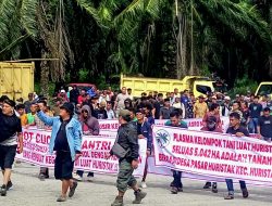Enam Bulan Dana Plasma Tak Dibayarkan, Ratusan Massa Kepung Kantor PT Agrinas Palma Nusantara di Palas