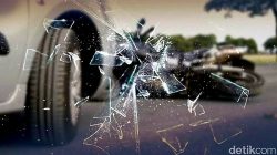 Sepedamotor Laga Kambing dengan Mobil di Jalan Teuku Umar Sidimpuan, 1 Orang Mahasiswa Tewas