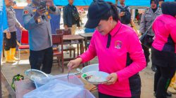 Santap Menu Dapur Umum, Ketua Bhayangkari Sumut Hadir sebagai Ibu yang Menguatkan