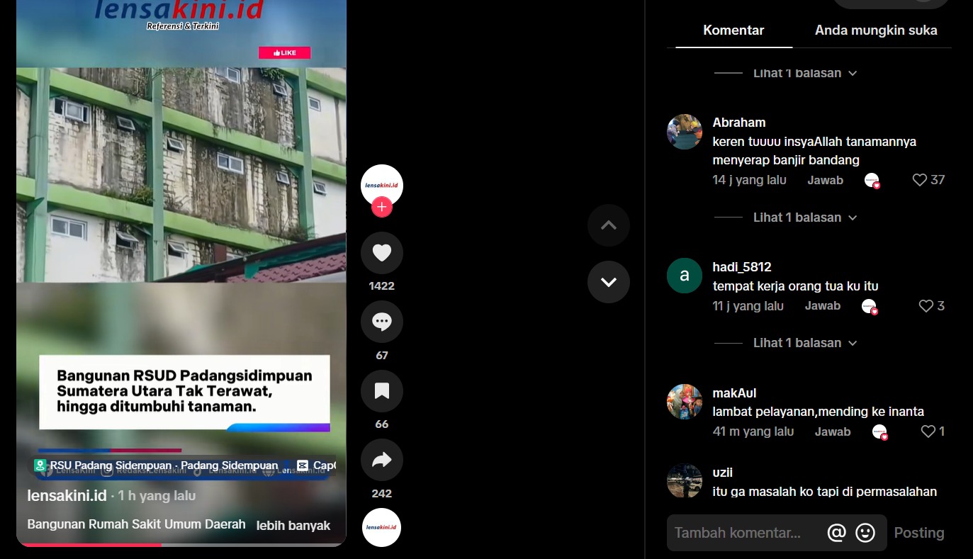 RSUD Padangsidimpuan Mirip Rumah Hantu