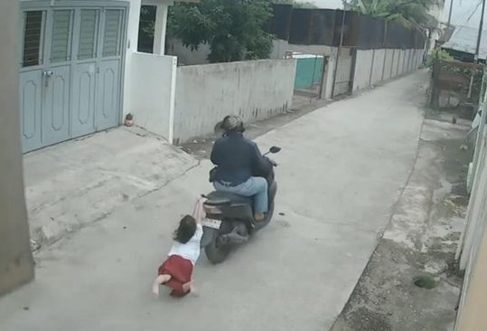 bocah SD terseret di Medan