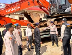 Kunjungi Tapsel, Wakapolda Sumut Ingin Pastikan Kesiapan Personel Pengamanan Barang Bukti Tambang Ilegal