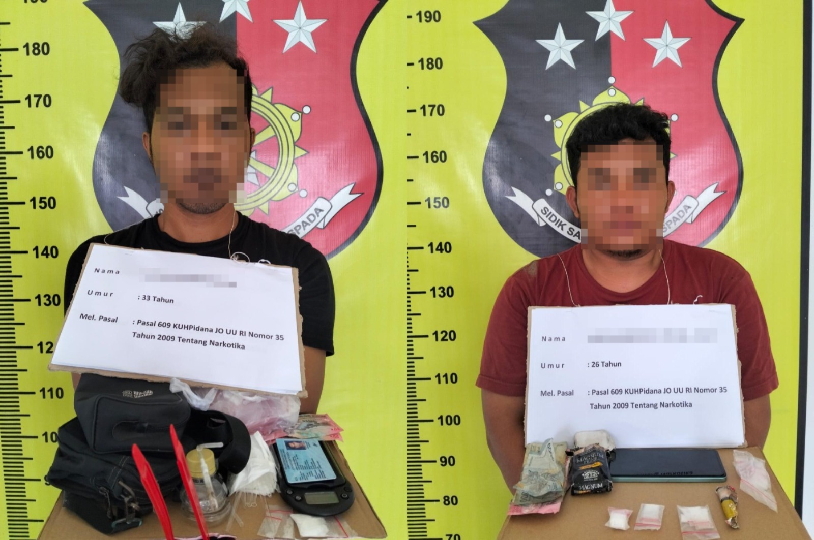 Sabu disembunyikan di rumput Portibi Paluta