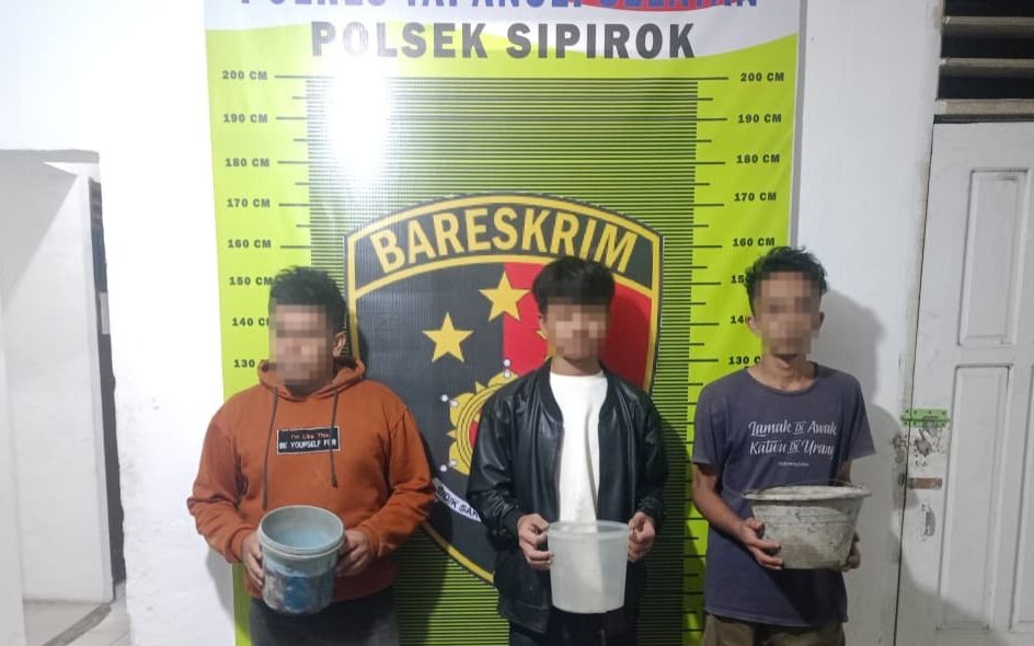 Polsek Sipirok amankan tiga pria diduga pungli