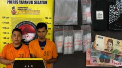 Dua Pelaku Narkoba di Tapsel Tertangkap, Salah Satunya Dijanjikan Nyabu Gratis