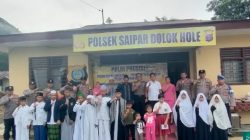 Berbagi Kasih, Kapolsek Saipar Dolok Hole Santuni Anak Yatim