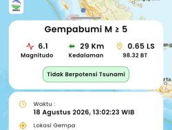 Gempa Nisel Dirasakan di Sidimpuan, Madina dan Tapsel