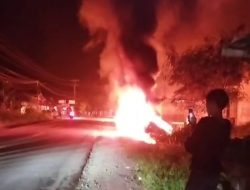 Breaking News, Malam ini, Empat Kios Terbakar di Manunggang, Sidimpuan